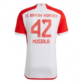 Bayern Munich Jamal Musiala #42 Hjemmebanetrøje 2023-24 Kort ærmer